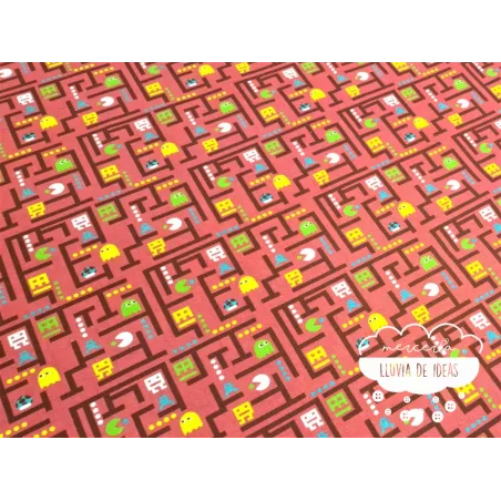 Algodón estampado Pacman