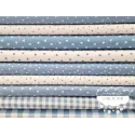 Algodón coordinado Lys Azul