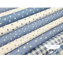 Algodón coordinado Lys Azul