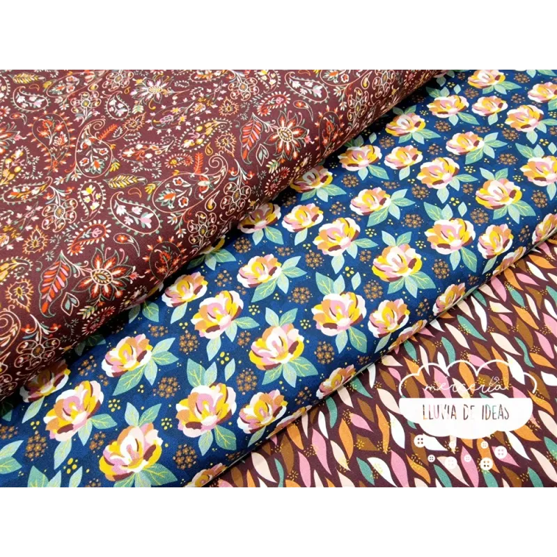 Algodón coordinado flores Flora 