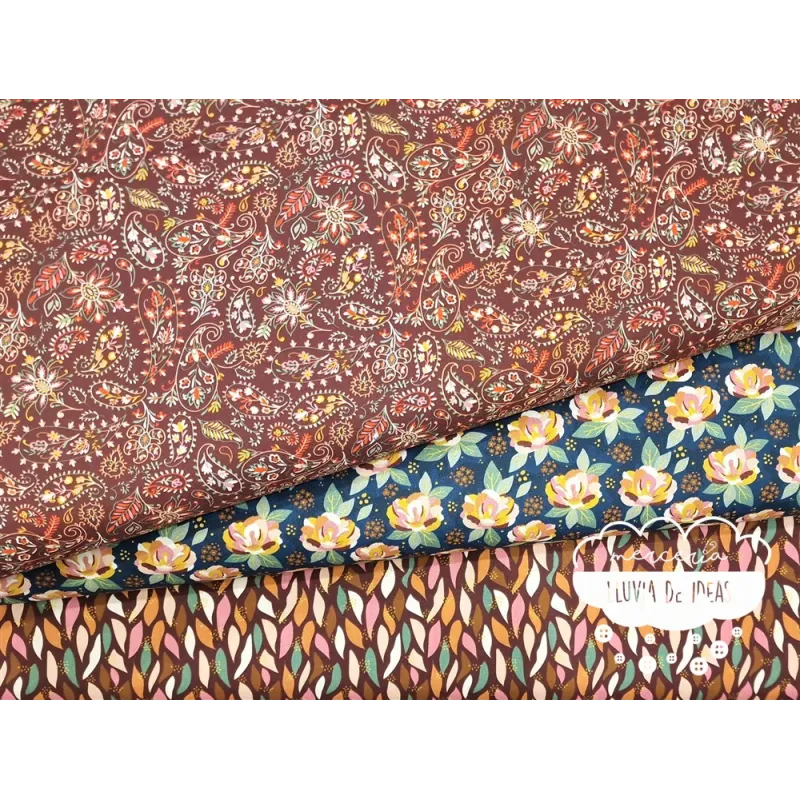 Algodón coordinado flores Flora