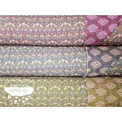 Acolchado reversible Flores y pájaros