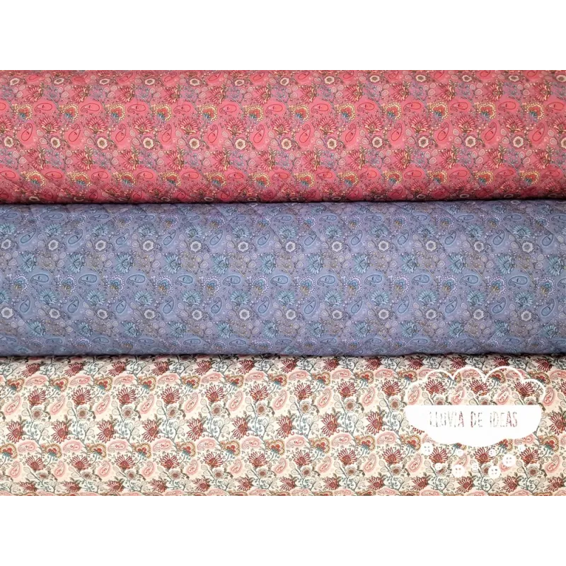 Acolchado reversible Flores y Cachemires