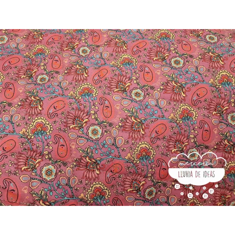 Acolchado reversible Flores y Cachemires