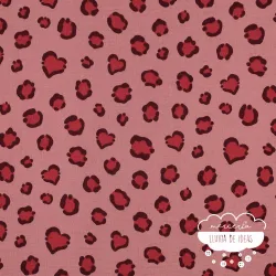 Muselina estampada Leopardo rosa