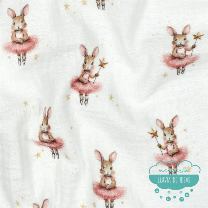 Muselina infantil Conejos