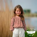 Muselina estampada Flores Tierra