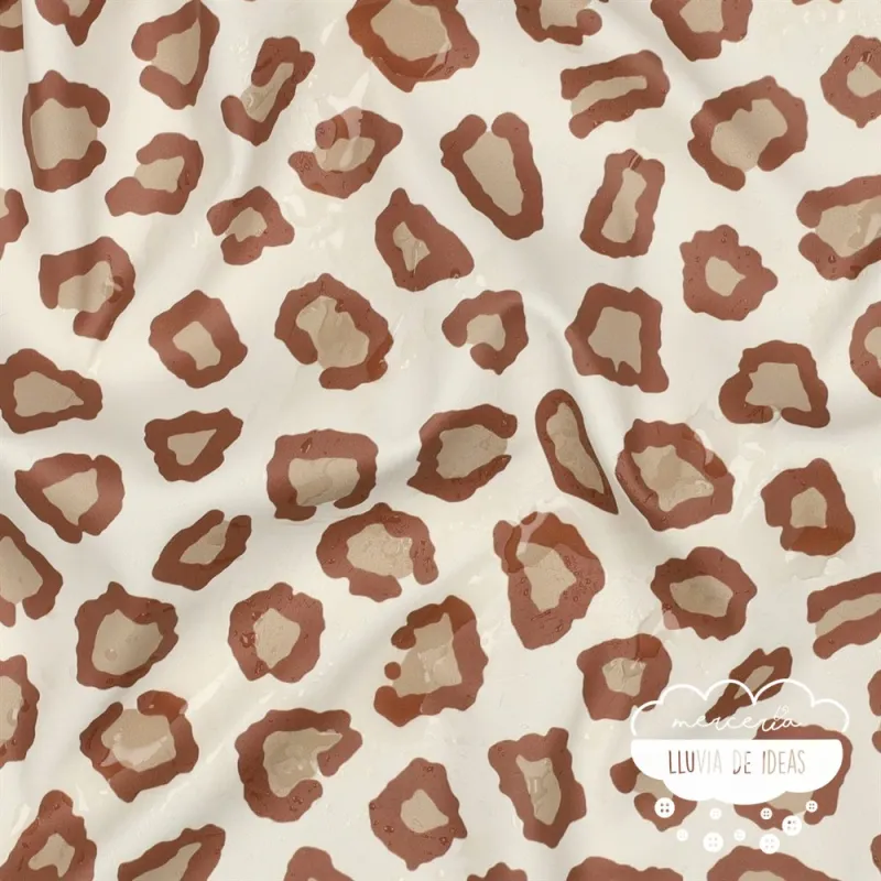 Tela impermeable Raincoat Animal Print fondo blanco