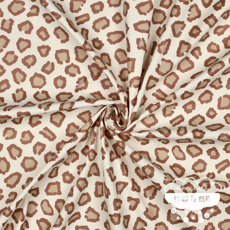 Tela impermeable Raincoat Animal Print fondo blanco