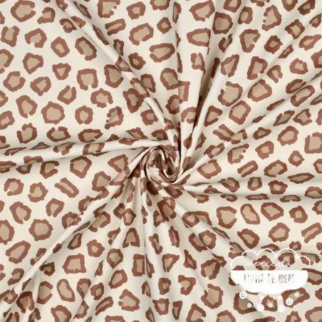 Tela impermeable Raincoat Animal Print fondo crudo