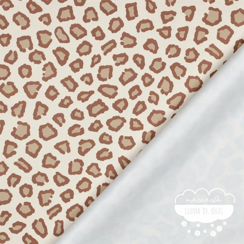 Tela impermeable Raincoat Animal Print fondo blanco