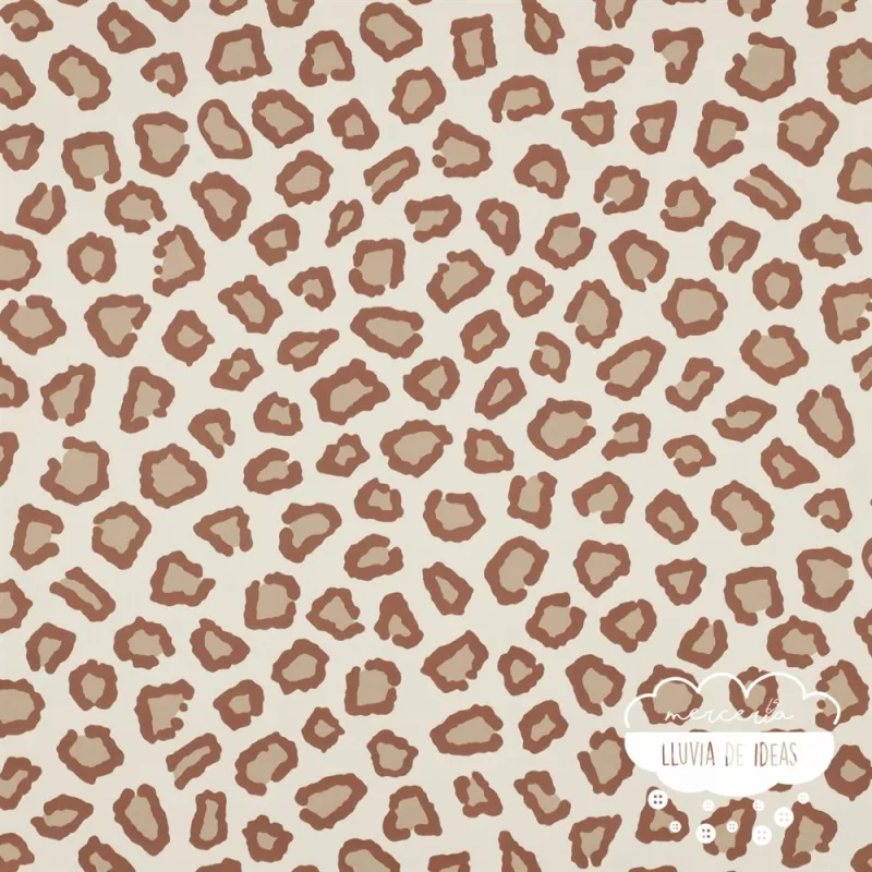 Tela impermeable Raincoat Animal Print fondo crudo