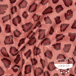 Tela impermeable Raincoat Animal Print fondo rosa