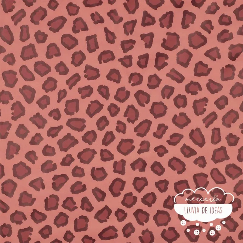 Tela impermeable Raincoat Animal Print fondo rosa