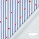 Tela impermeable Raincoat Corazones y rayas