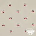 Franela estampada Cerezas fondo crudo