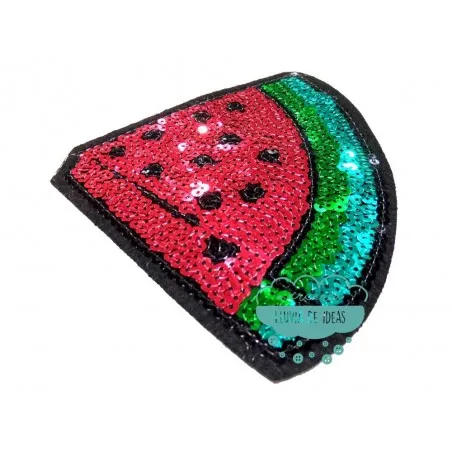 Parche termoadhesivo con lentejuelas -  Sandía