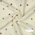 Borreguito bordado crudo Flores multicolor