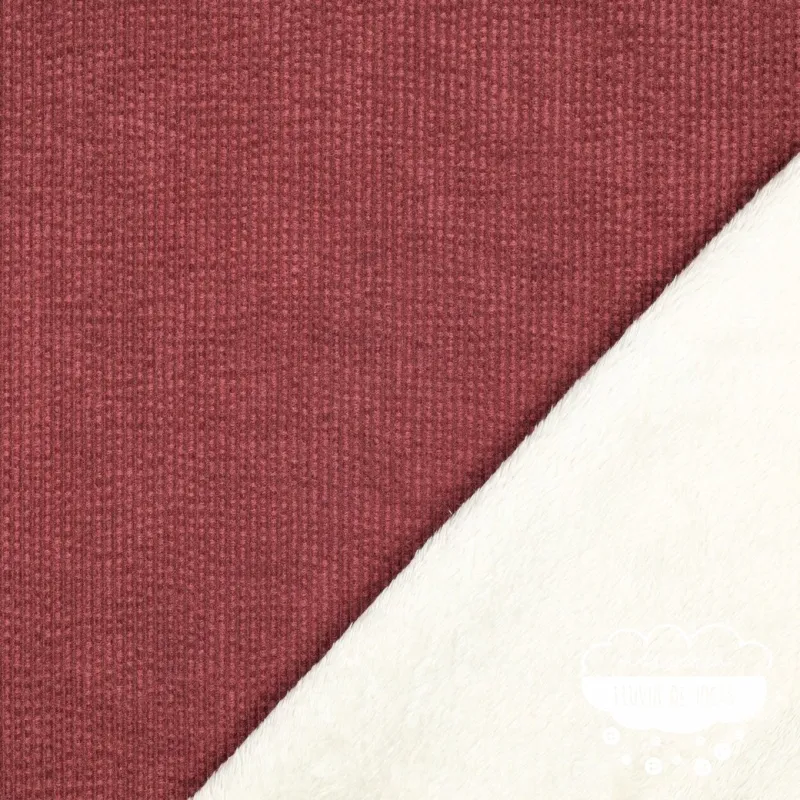 Pana forrada con pelo Color burgundy