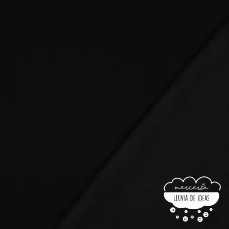 Punto sudadera liso perchado Color negro