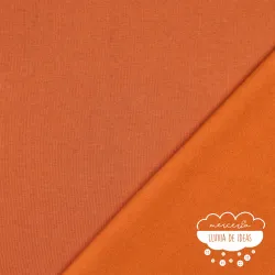 Punto sudadera liso perchado Color naranja teja