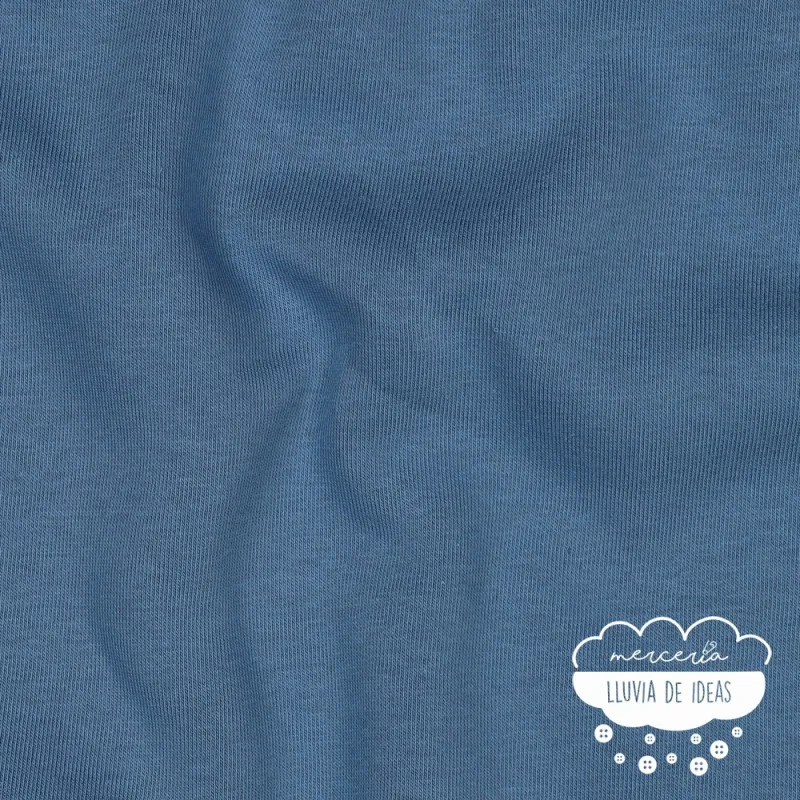 Punto sudadera liso perchado Color azul vaquero 