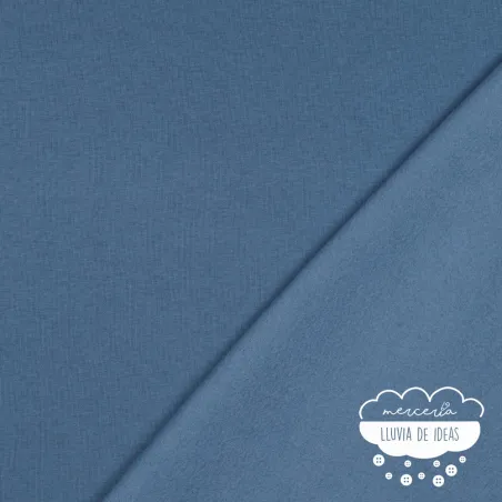 Punto sudadera liso perchado Color azul vaquero
