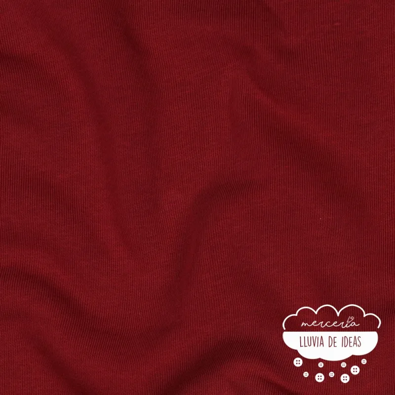 Punto sudadera liso perchado Color granate