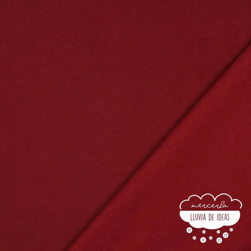 Punto sudadera liso perchado Color granate