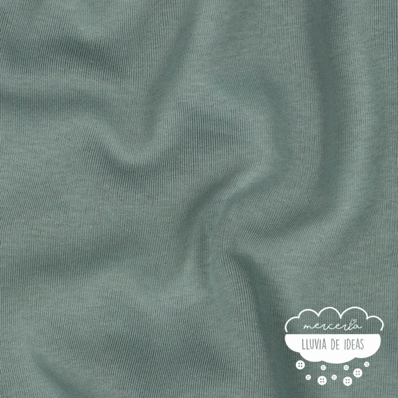 Punto sudadera liso perchado Color menta vintage
