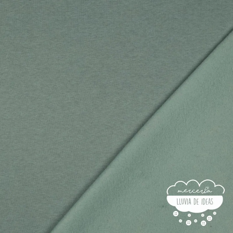Punto sudadera liso perchado Color menta vintage