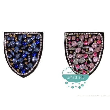 Aplicación decorativa con piedras tipo bolsillo - Serie Paula