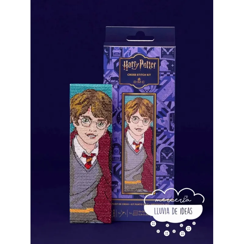 Kit punto de Cruz Harry Potter Marcapáginas DMC