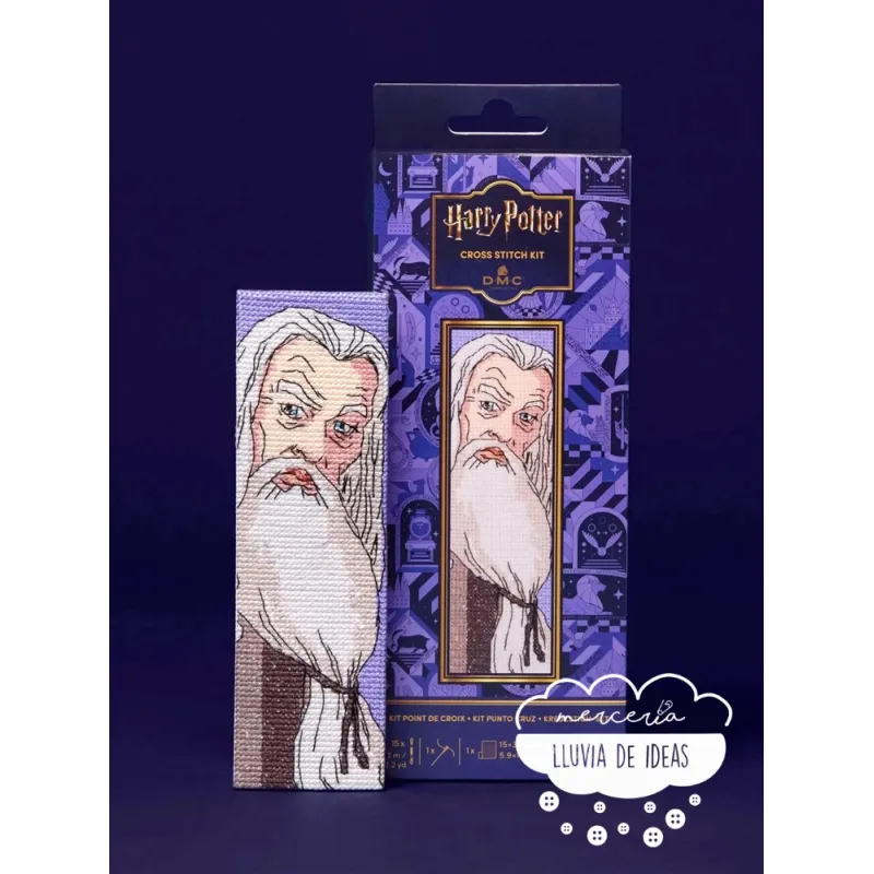 Kit punto de Cruz Harry Potter Marcapáginas Dumbledore DMC