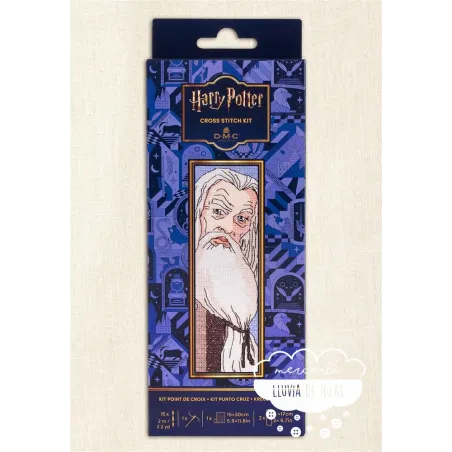 Kit punto de Cruz Harry Potter Marcapáginas Dumbledore DMC