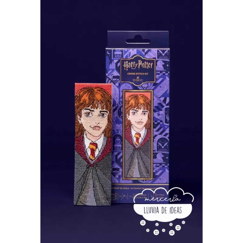 Kit punto de Cruz Harry Potter Marcapáginas Hermione DMC