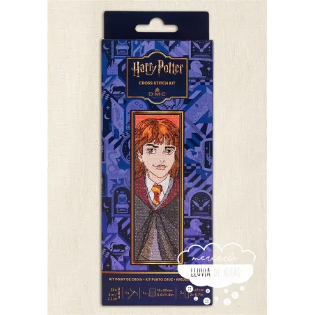 Kit punto de Cruz Harry Potter Marcapáginas Hermione DMC