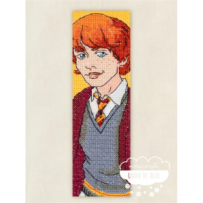 Kit punto de Cruz Harry Potter Marcapáginas Ron Weasley DMC
