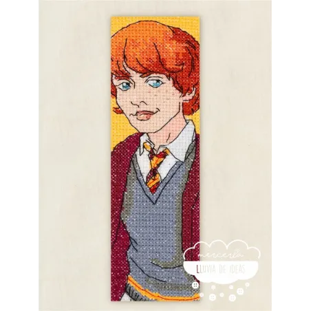 Kit punto de Cruz Harry Potter Marcapáginas Ron Weasley DMC