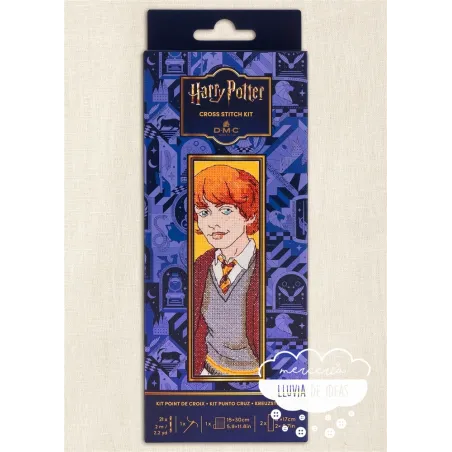 Kit punto de Cruz Harry Potter Marcapáginas Ron Weasley DMC