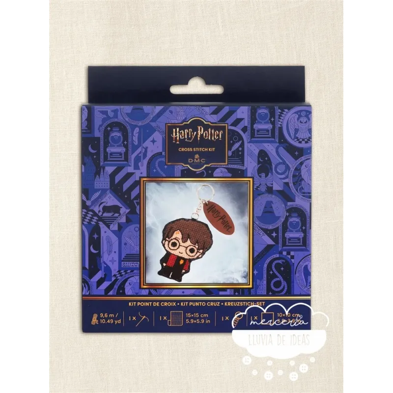 Kit punto de Cruz Llavero Harry Potter DMC