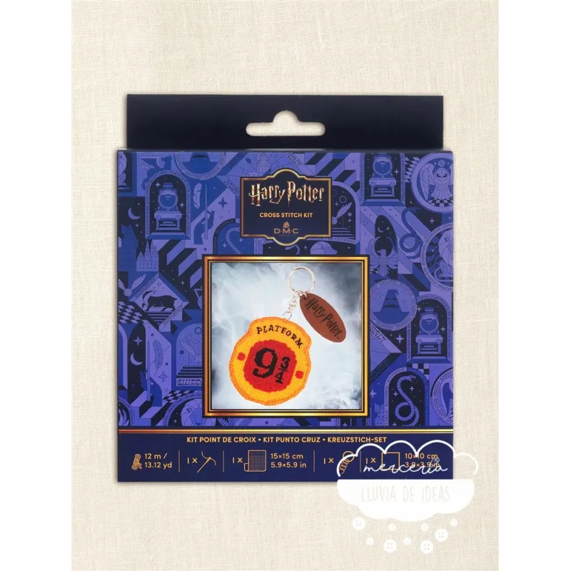 Kit punto de Cruz Llavero Harry Potter Plataforma 9 ¾ DMC