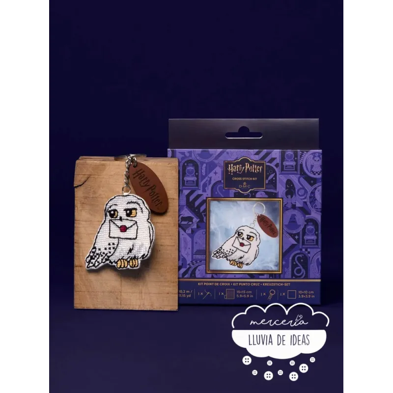Kit punto de Cruz Llavero Harry Potter Hedwig DMC