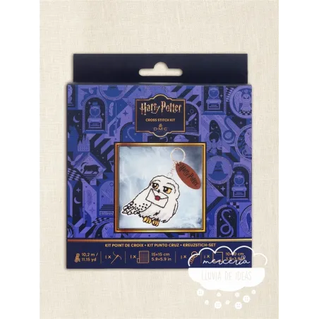 Kit punto de Cruz Llavero Harry Potter Hedwig DMC