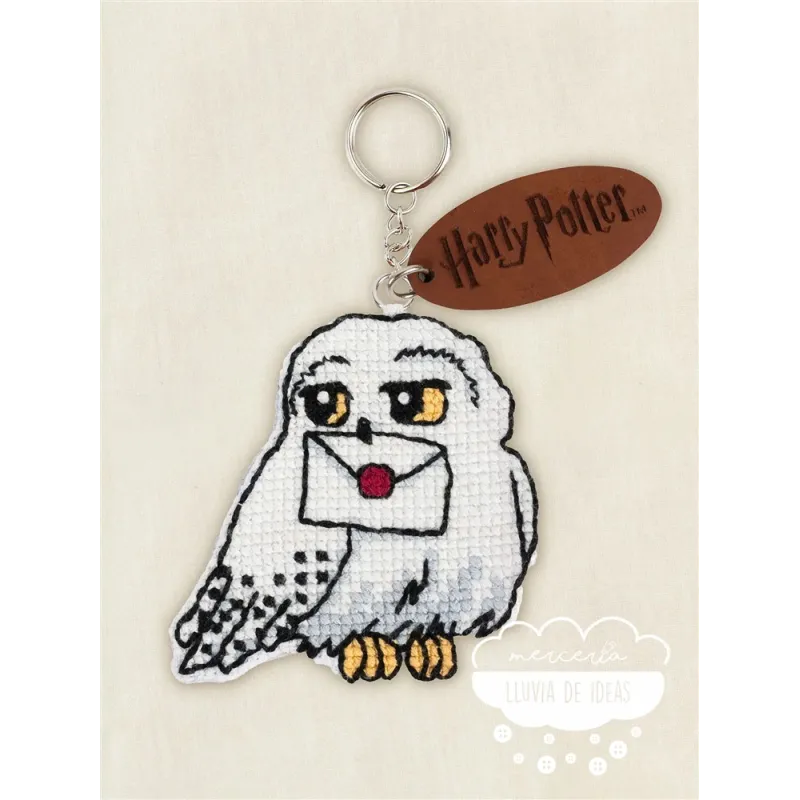 Kit punto de Cruz Llavero Harry Potter Hedwig DMC