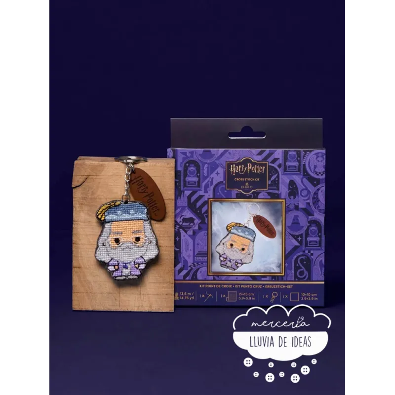Kit punto de Cruz Llavero Harry Potter Dumbledore DMC