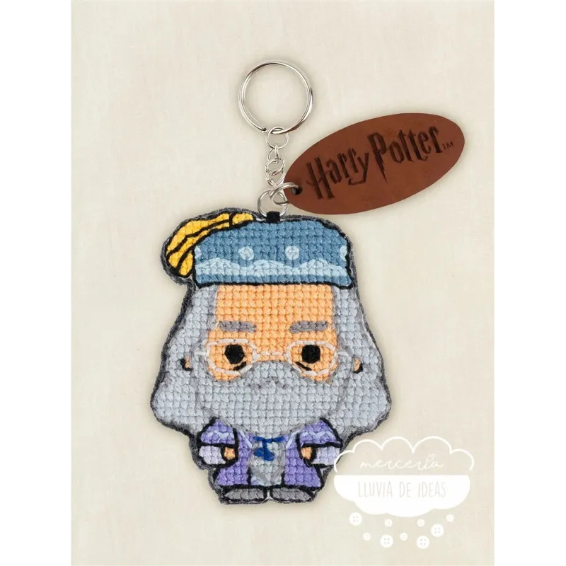 Kit punto de Cruz Llavero Harry Potter Dumbledore DMC