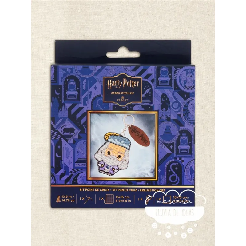Kit punto de Cruz Llavero Harry Potter Dumbledore DMC