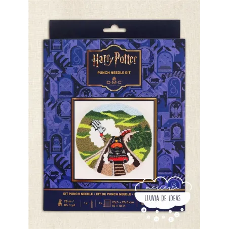 Kit Punch Needle Harry Potter Coche volador DMC