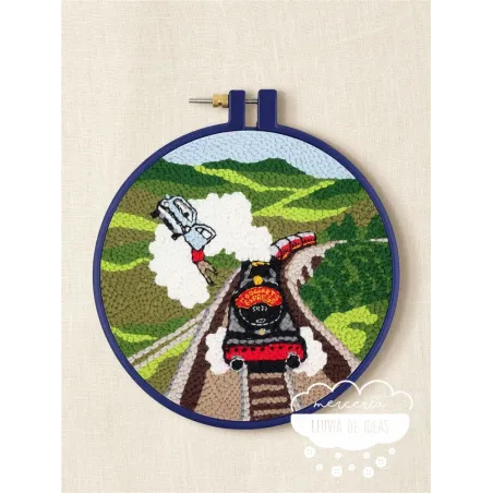 Kit Punch Needle Harry Potter Coche volador DMC